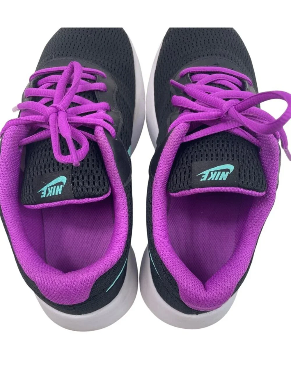 Nike Youth Tanjun Shoes Black/Hyper Purple Size 6Y Lightweight Athletic Sneakers